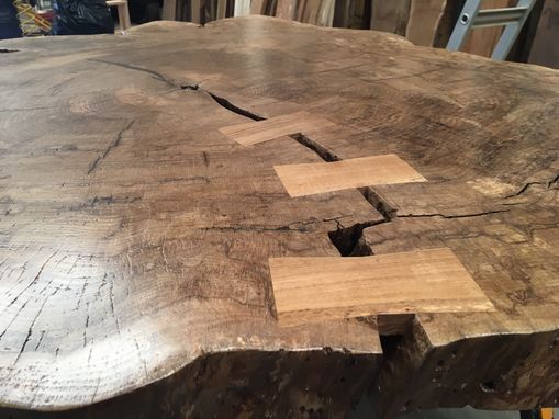 Custom Made White Oak Burl Conference Room Table