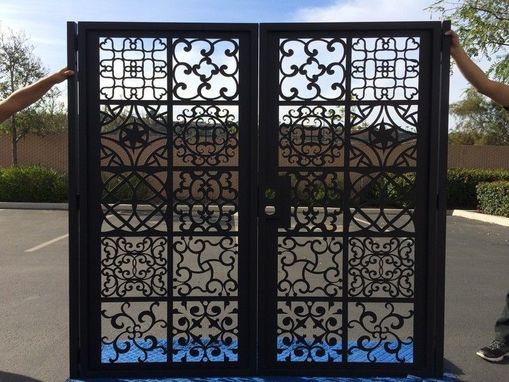 Custom Made Intricate Persian Design Metal Iron Steel Dual Entry Gate Handcrafted Made In Usa