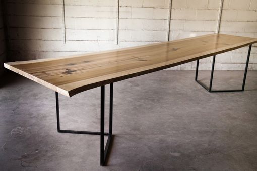 Custom Made Poplar Live Edge Dining Or Conference Table