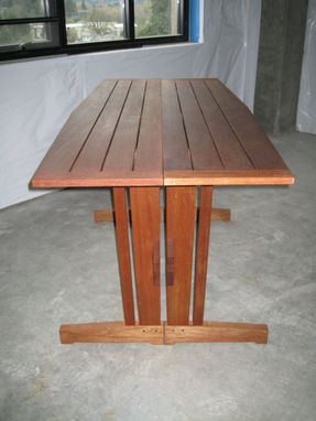 Custom Made Meridian Meranti Outdoor Bar Table