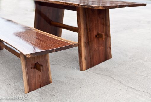 Custom Made Live Walnut Edge Dining Table W/ Optional Bench
