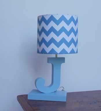 Custom Made Letter Lamp - Handmade Wooden Nursery Or Kids Lamp