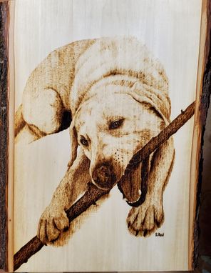 Custom Made Custom Dog Portrait Wood Burnings
