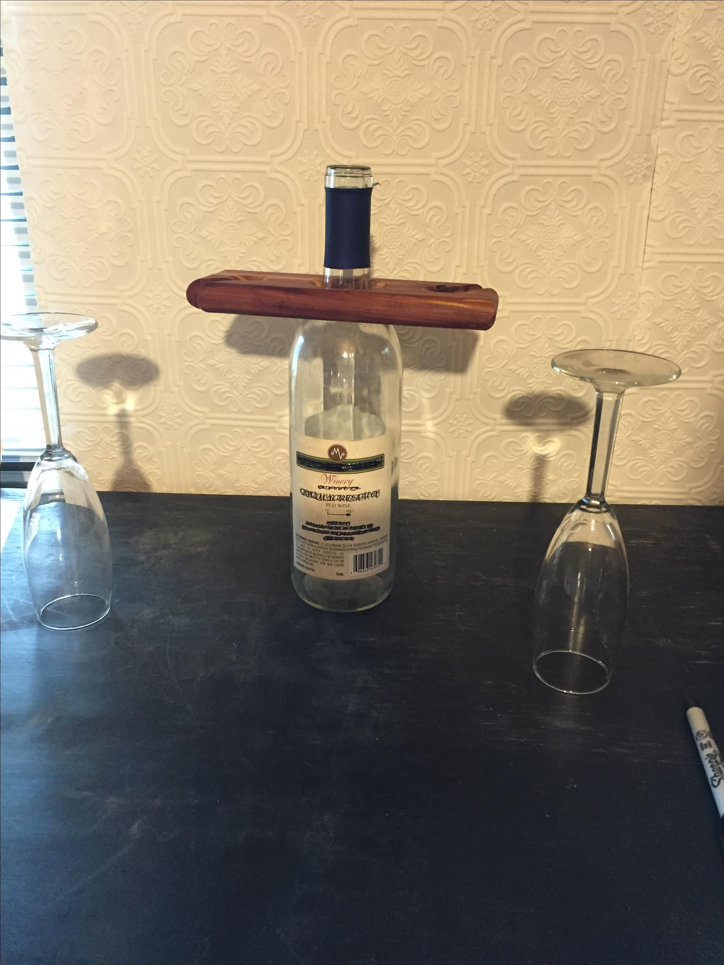 Hand Made 2 Glass Wine Holder by C Nelson