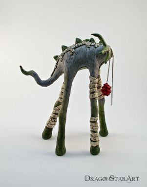 Custom Made Tall Green Dragon Beast Sculpture