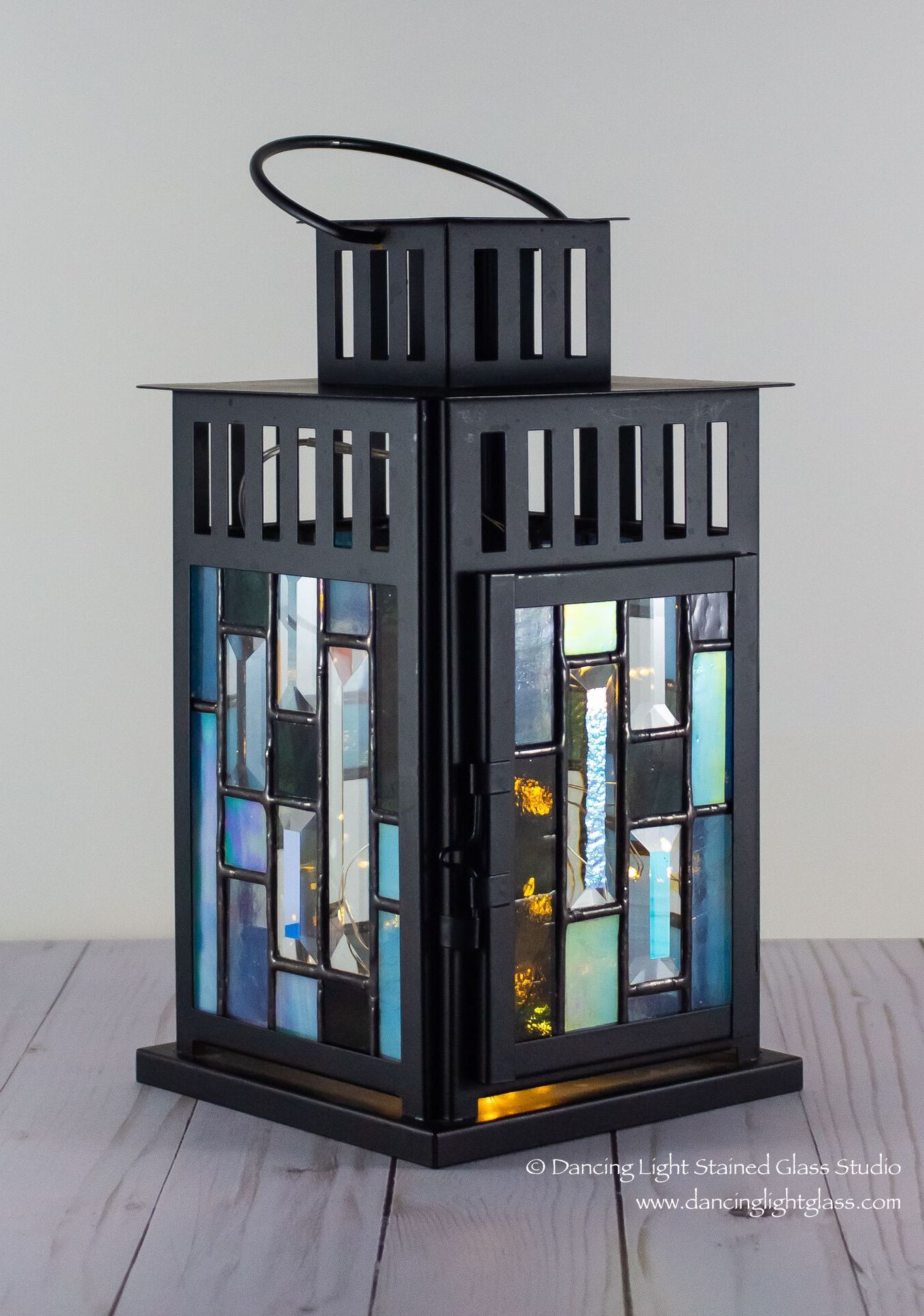 Custom Stained Glass Lanterns by Dancing Light Stained Glass Studio
