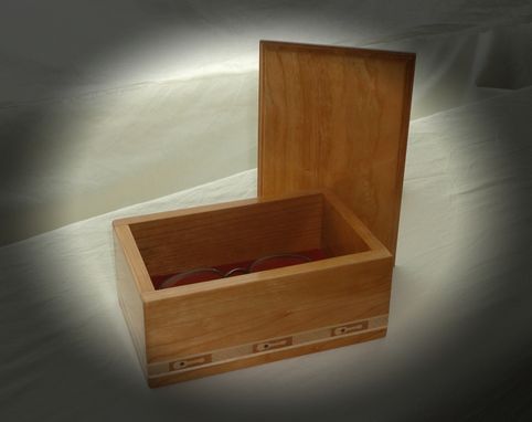 Custom Made Cherry Keepsake Box With Guitar Inlay Banding