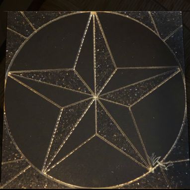 Custom Made Mosaic Texas Star Medallion - Flooring Or Backsplash