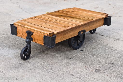Custom Made Factory Cart Coffee Table