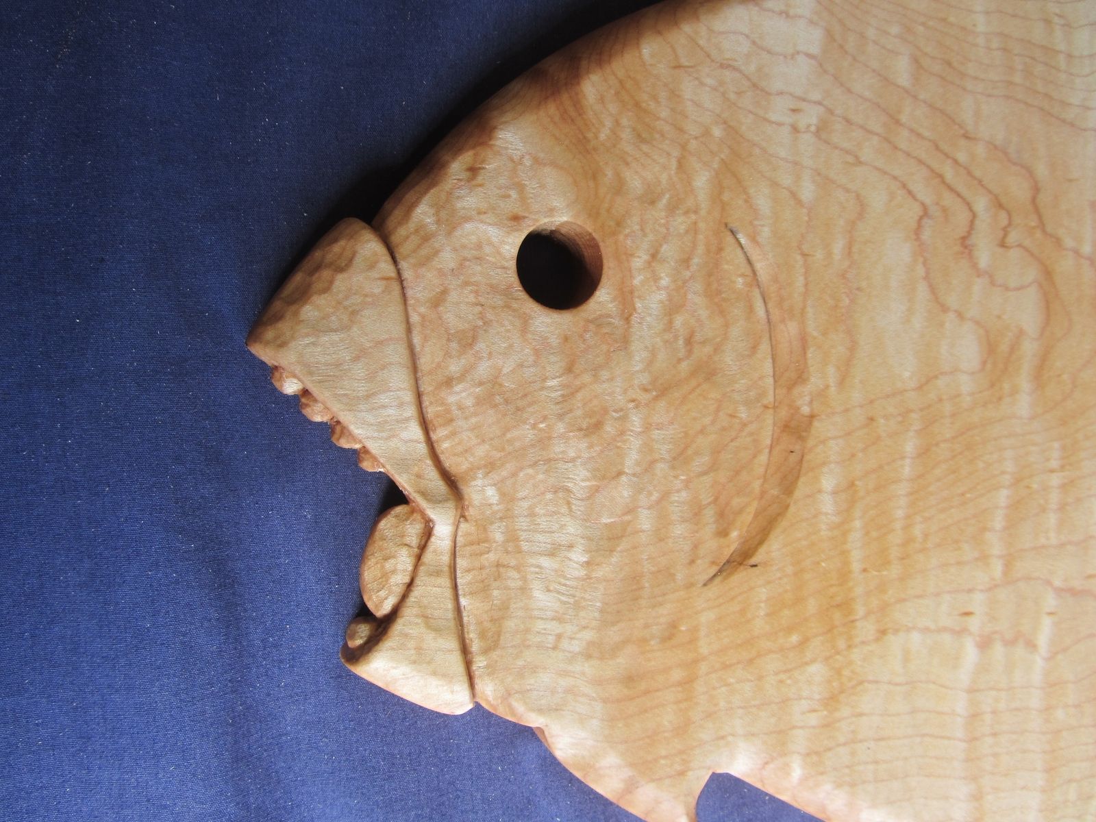 Hand Crafted Hand Carved Hanging Fish Cutting Board. by Cannsworks