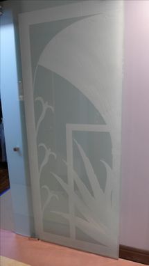 Custom Made Etched Glass Doors