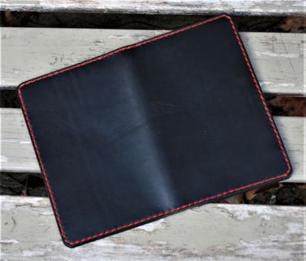 Custom Made Handmade Horween Chromexcel Black Leather Field Notes Moleskine Cover Wallet