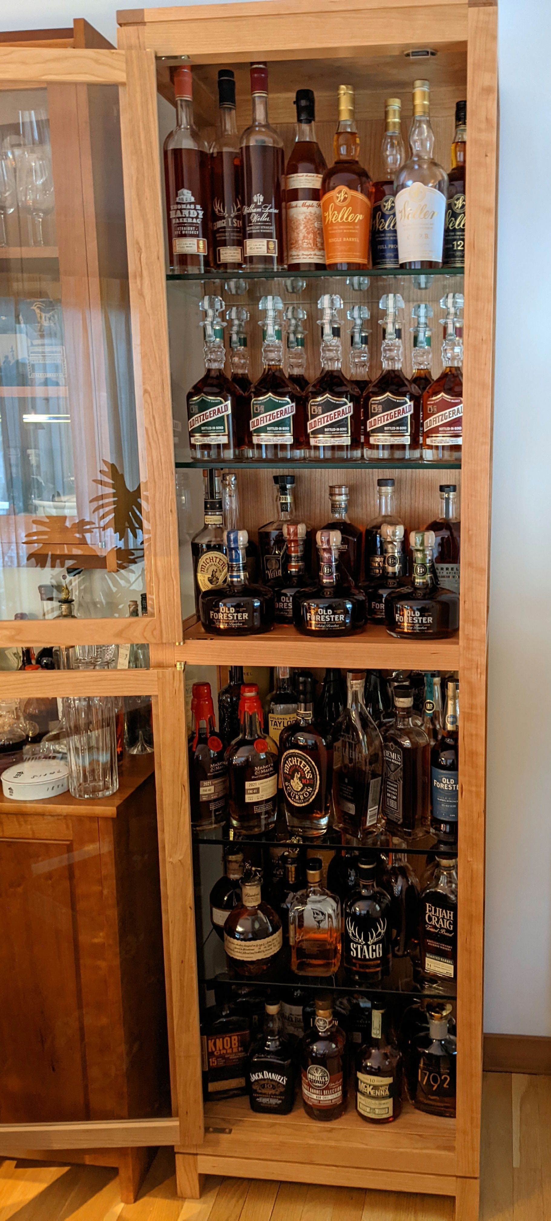 Custom Made Bourbon Cabinet By Black