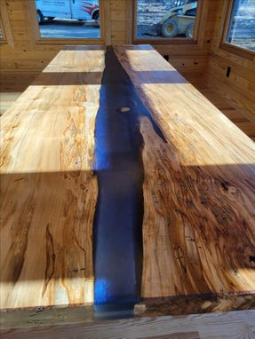 Custom Made Epoxy River Dining Table