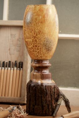 Custom Made Natural Rustic Walnut Lamp