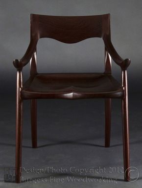 Custom Made Maloof Low-Back Dining Chair In Wenge