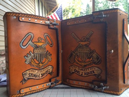 Custom Made Coast Guard Chief Leather Charge Book