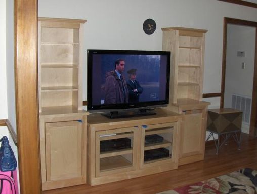 Custom Made Movable Entertainment Center In Maple. Specially Made To \