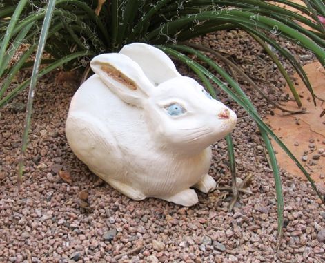 Custom Made Sculpted Ceramic White Rabbit