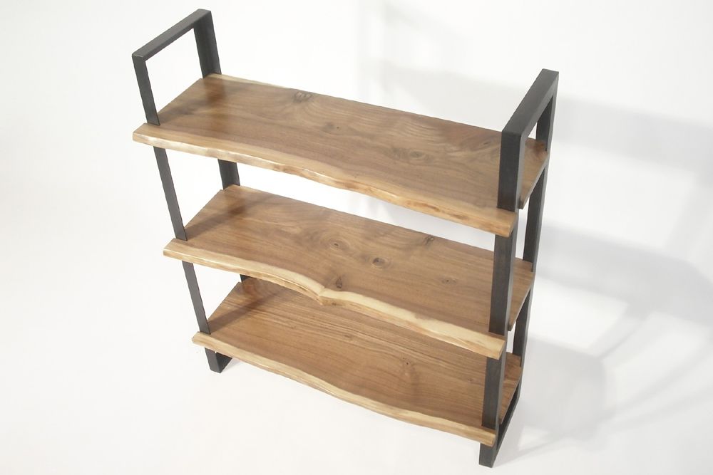 Hand Made Walnut Steel Bookcase By Bdagitz Furniture
