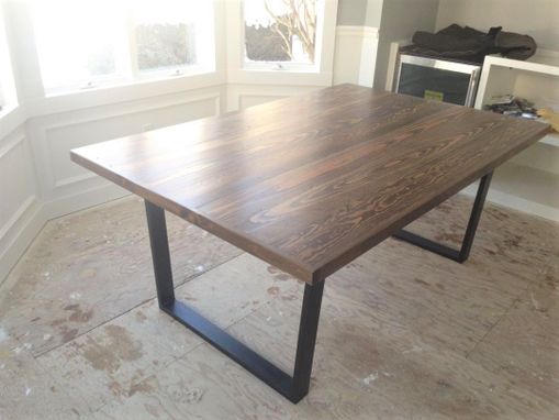 Custom Made Reclaimed Wood Conference Table With Steel Legs