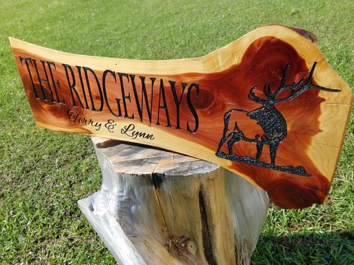 Custom Made Carved And Hand Painted Cedar Signs