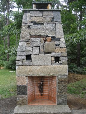 Custom Made Stone Fireplace - Martha's Vineyard