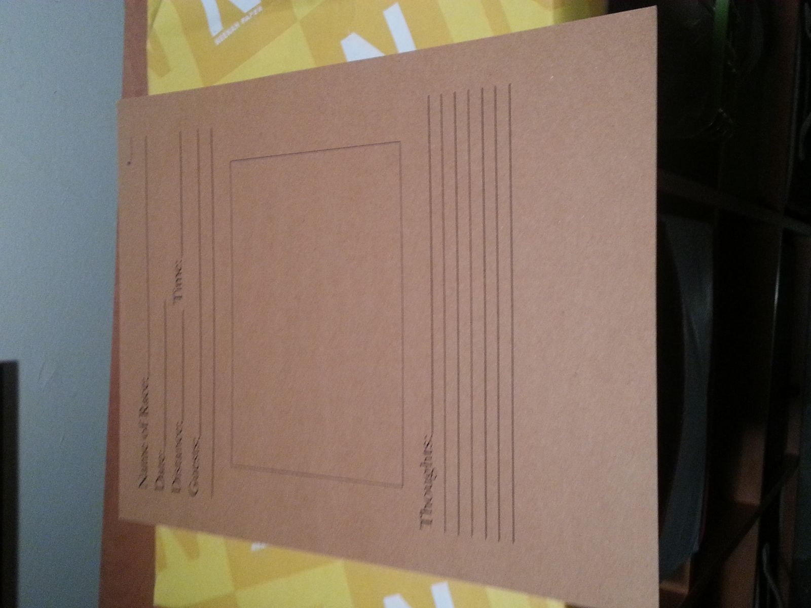 Custom Crafted Binder For Running Bibs by Papercraft Miracles