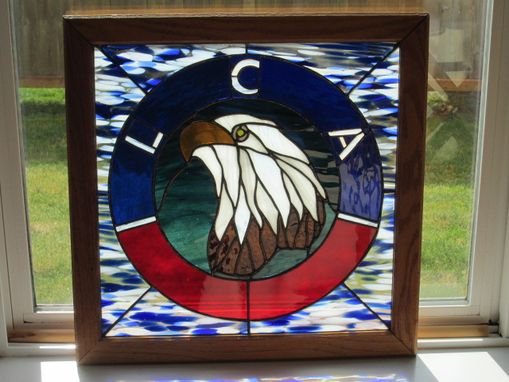 Custom Made Custom Eagle Logo Window For Life Christian Academy