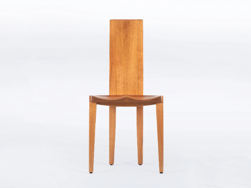 Custom Made Dining Chair In Solid Cherry Wood With Scandinavian Modern Style "Gazelle"