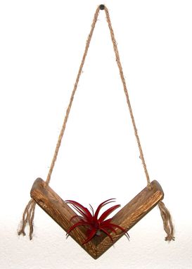 Custom Made Air Plant Wall Hanger Rustic Decor, Succulent Planter, Wall Mount Hanging Wood Plant Rack