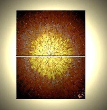 Custom Made Original Abstract Gold Painting, Palette Knife Painting, Original Copper Metallic - 48x30