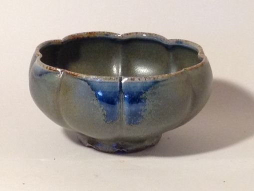 Custom Made Blue/Green Scalloped Bowl