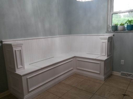 Custom Made Wall Bench With Storage