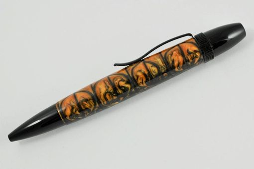 Custom Made Black And Orange Ballpoint Pen
