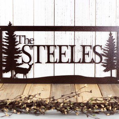 Custom Made Rustic Family Name Metal Sign, Metal Wall Art, Rustic Decor, Farmhouse, Personalized Sign