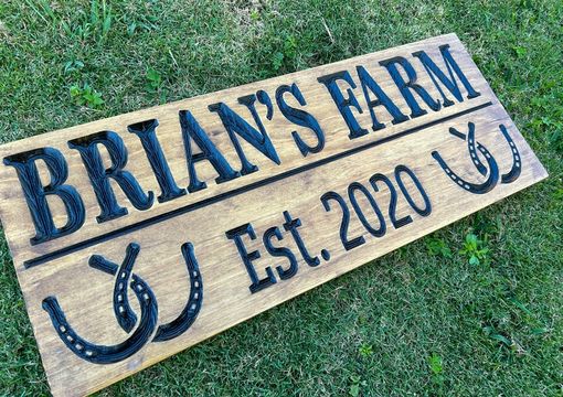 Custom Made Rustic Wood Farm Sign Personalized Couples Gift Custom Wood Sign Family Last Name Established Gift