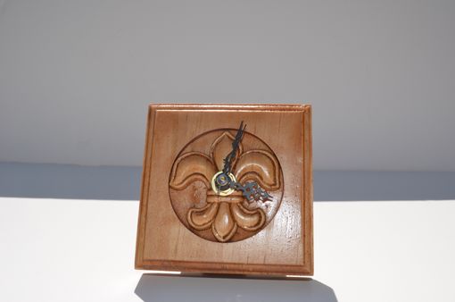 Custom Made Rosette Clock- New Orleans Fleur-De-Lis Style