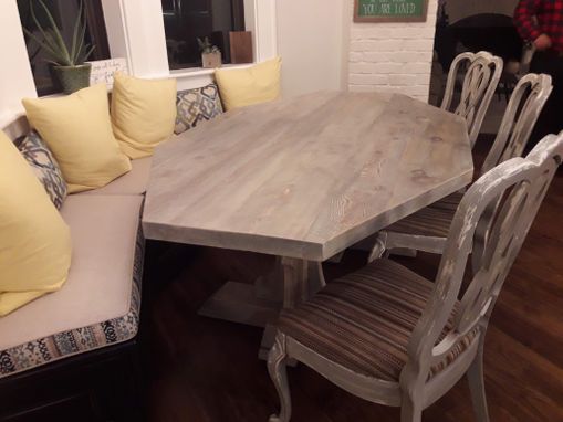 Custom Made Custom Reclaimed Wood Dining Table With Bench