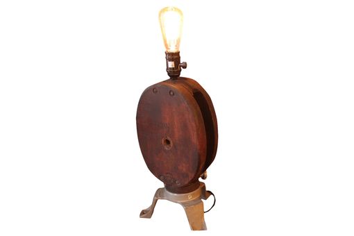 Custom Made Vintage Pulley Desk Lamp