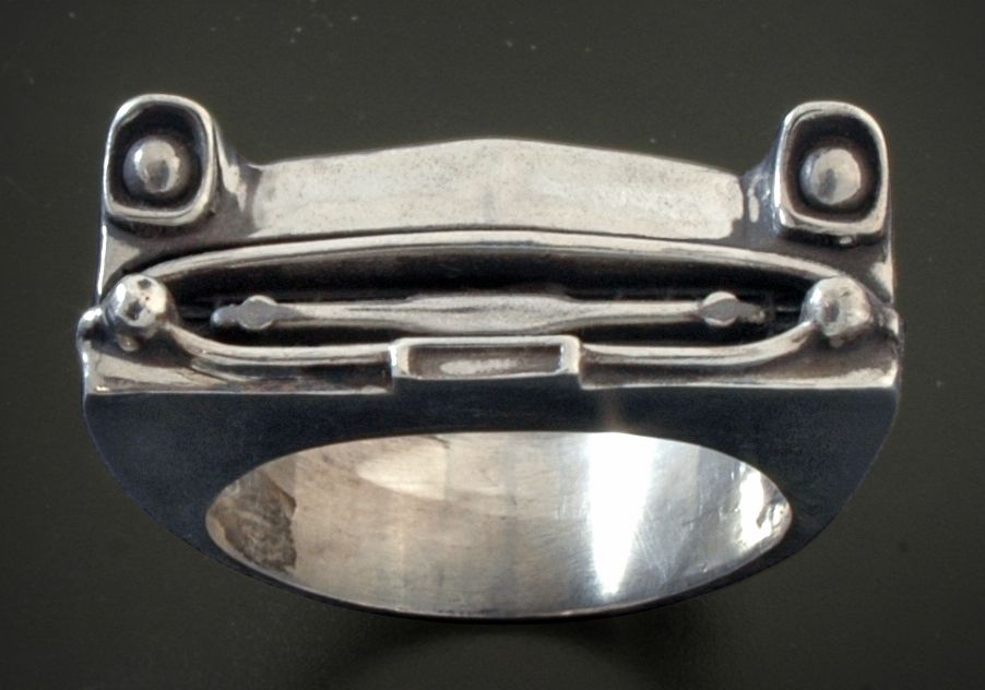 Hand Made Straight On Car Grille Ring by Hi Octane Jewelry | CustomMade.com