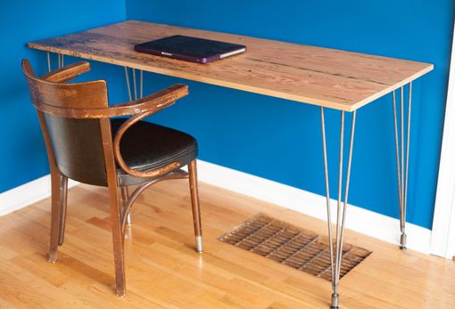 Custom Made Modern Desk Made From Reclaimed Fir