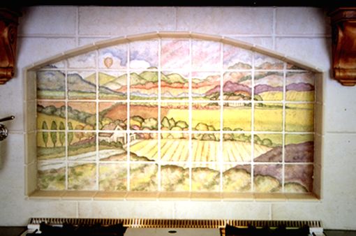 Custom Made Tuscany Scene On Tile