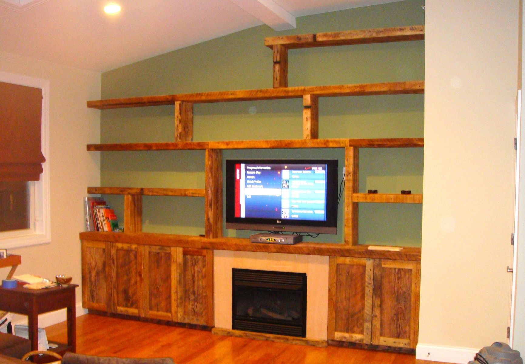 Custom Made Reclaimed Wood Wall Unit by Endless Design