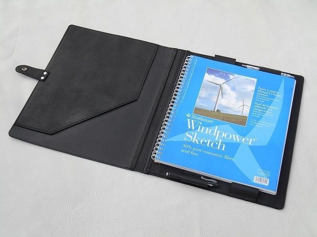 Custom Large Sketch Pad Portfolio by Alamo Custom Leather | CustomMade.com