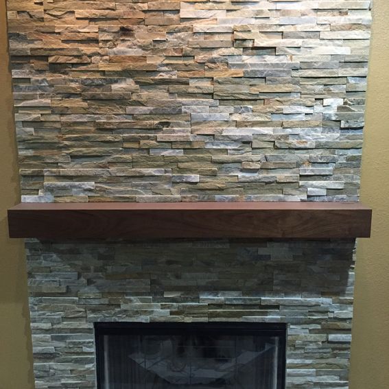 Custom Made Walnut Modern Fireplace Mantel by Custom Corners Llc ...