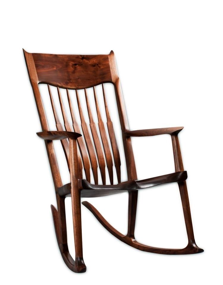 Custom Made Walnut Maloof Inspired Rocking Chair by Gerspach ...