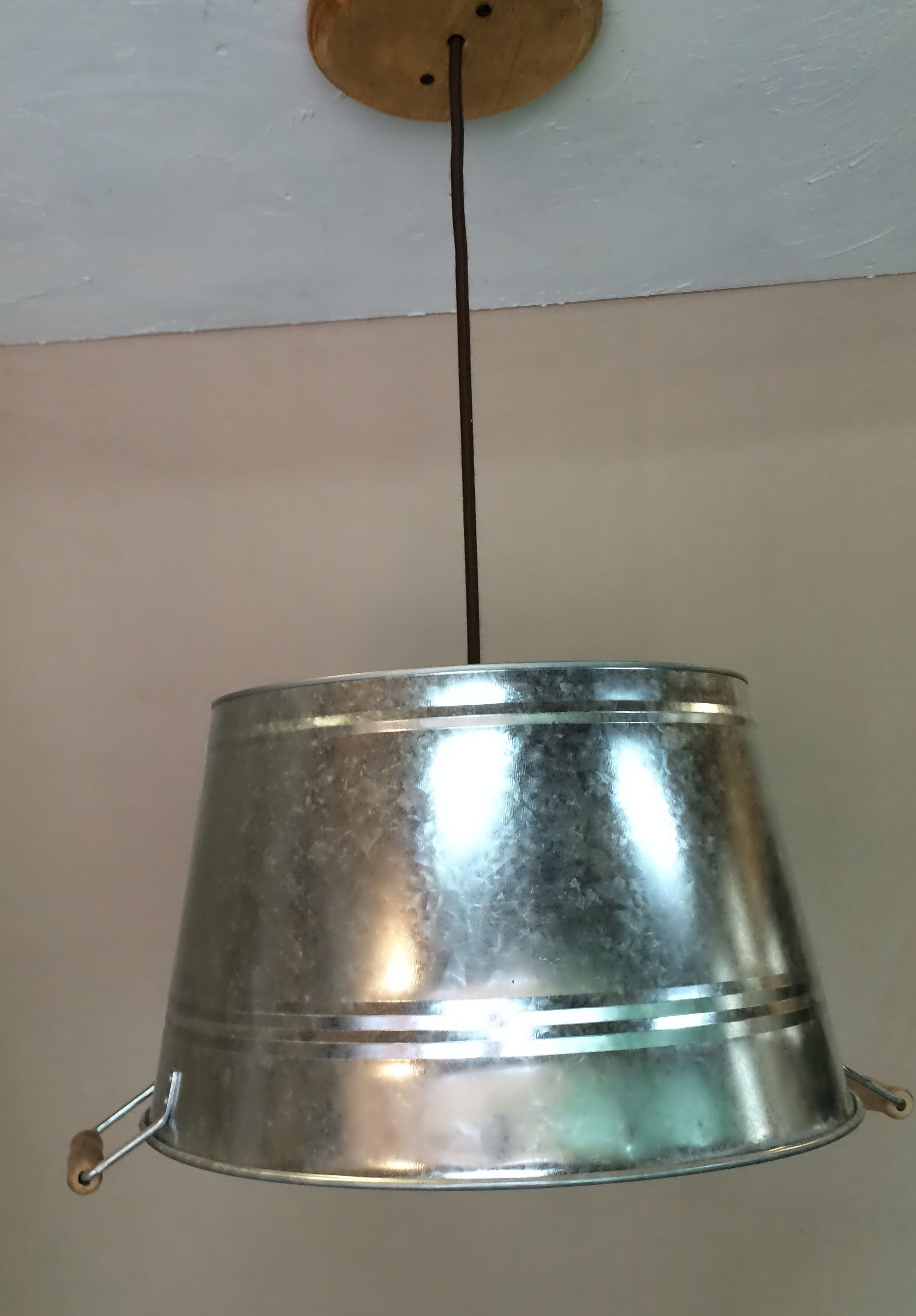 Buy Custom Galvanized Pail Tub Bucket Pendant Light, made to order from