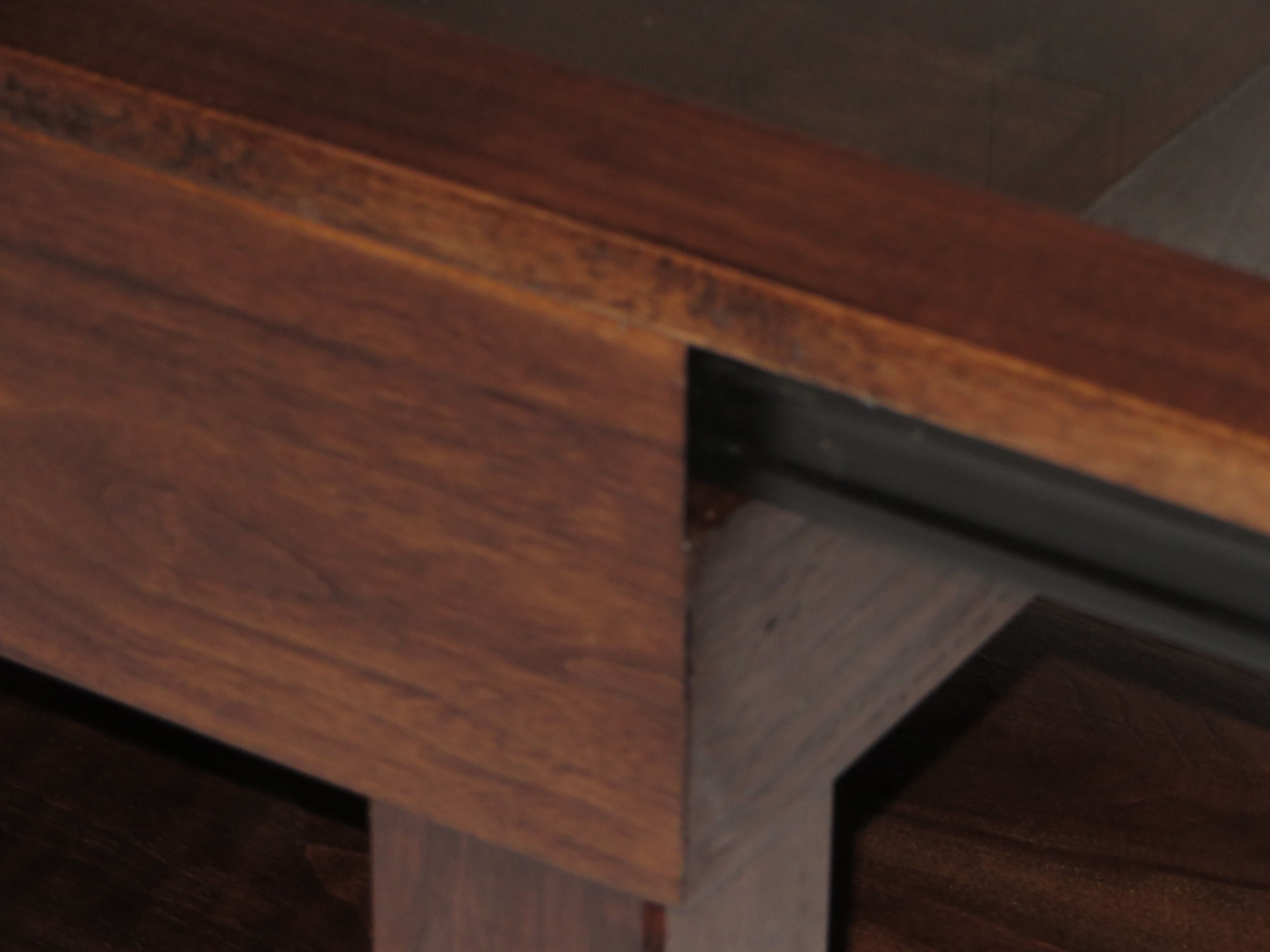 Custom Sliding Top Walnut Coffee Table by The Oakman