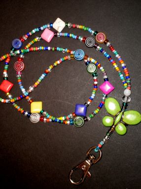 Custom Made Custom Butterfly Beaded Lanyard